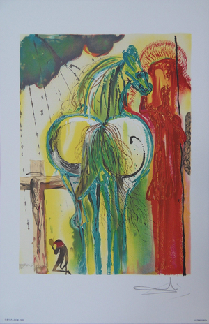 Salvador Dali, Les Chevaux, Le Centurion, Lithograph