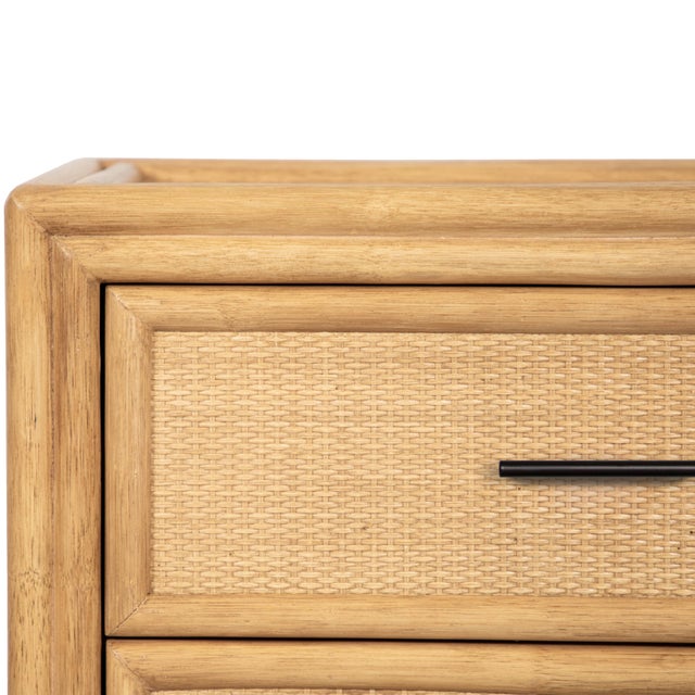 David Francis Bermuda Six-Drawer Dresser - Natural For Sale - Image 4 of 9