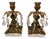 Vintage Mid Century Hollywood Regency Marble Base Candleholders Made in Italy - A Pair For Sale