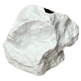 Vintage German White Porcelain Rock Vase from KPM Royal Porzellan, 1970s For Sale