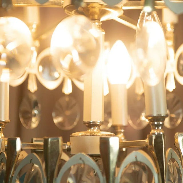 Glass Chandelier by Gaetano Sciolari, 1970s For Sale - Image 10 of 13