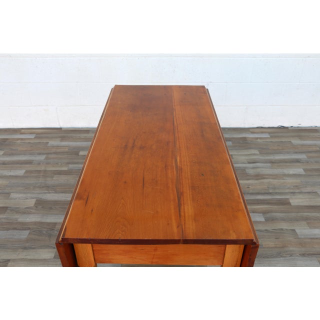 Antique 1920s Farmhouse Drop-Leaf Butterfly Dining Table With Turned Legs For Sale - Image 15 of 18