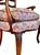 Pink 1940s Vintage Hand Carved Mahogany Lounge Chair For Sale - Image 8 of 10