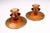 Fostoria Glass Company Vintage 1930s Fostoria Amber Glass and Gold Candle Holders- Set of 2 For Sale - Image 4 of 9