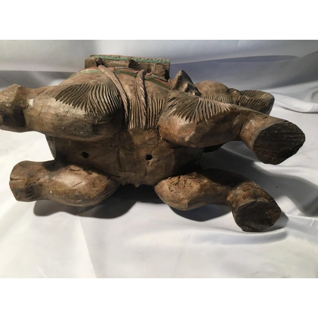 Wooden Elephant Sculpture For Sale - Image 9 of 10