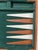 Vintage Mid-Century Green and Brown Striped Backgammon Game Set in Travel Case For Sale - Image 14 of 17