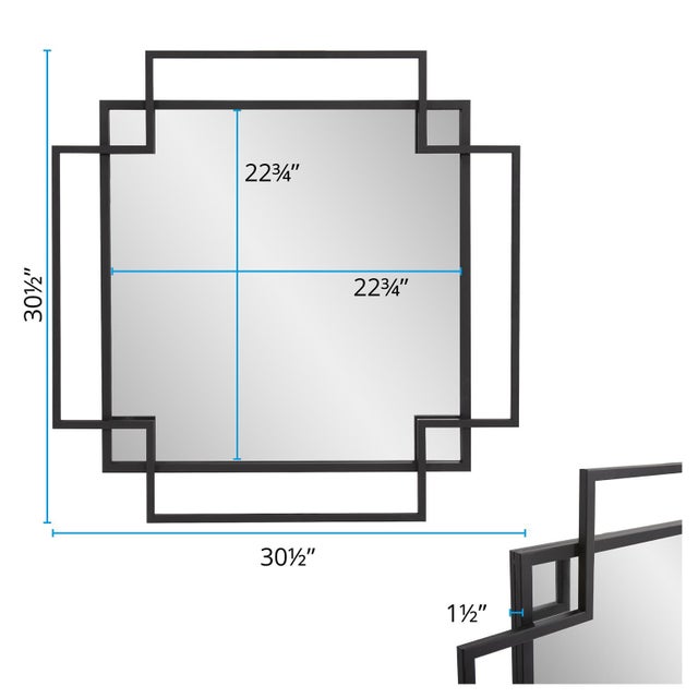 Metal Square Geo Mirror For Sale - Image 7 of 9