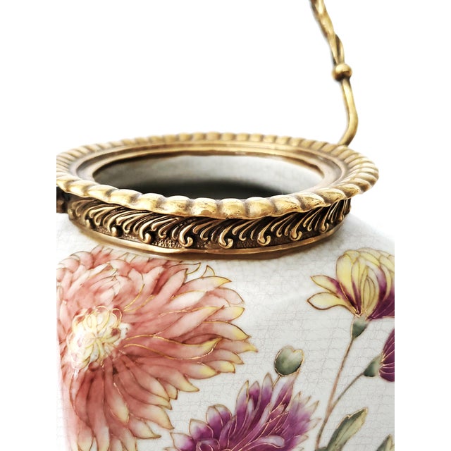 Beige Ginger Jar Tea Caddy For Sale - Image 8 of 10