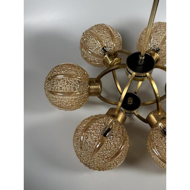 Sputnik Six-Light Chandelier in Glass from Kaiser-Leuchten, 1960s For Sale - Image 13 of 18