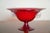 Mid 20th Century Vintage Ruby Red Murano Art Glass Footed Compote With Applied Grapes For Sale - Image 5 of 12