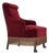 Vintage Danish Oak Armchair with Velour Upholstery, 1950s For Sale