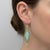14k Gold Turquoise and Rose Cut Diamond Dangle Earrings, Pair For Sale - Image 9 of 9