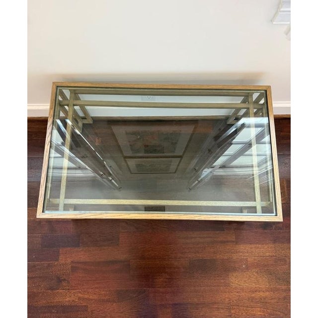 Mid-Century Modern Billy Baldwin Glass and Wood Table For Sale - Image 3 of 6