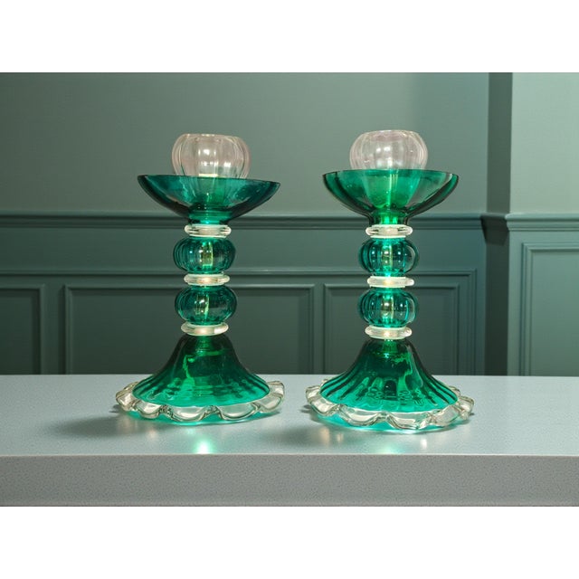 1970s Murano Glass Table Lamps from Manifattura Di Murano, 1970s, Set of 2 For Sale - Image 5 of 6
