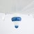 Vintage Handmade White and Blue Iron 8-Light Pendant Chandelier For Sale - Image 4 of 10