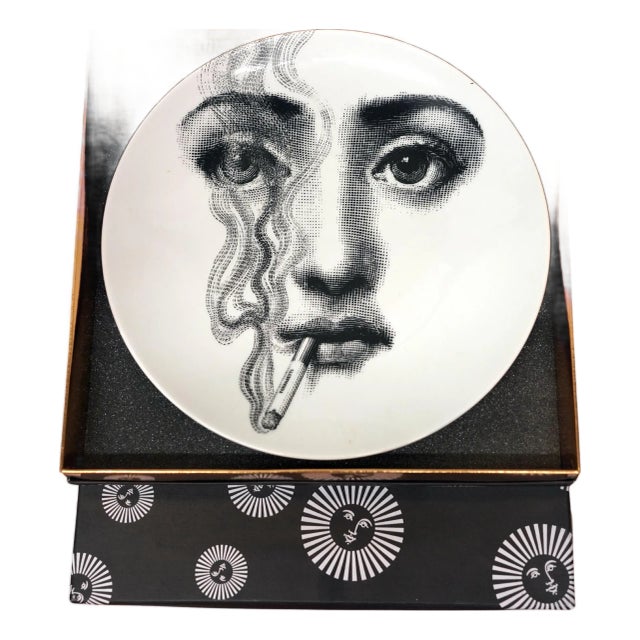 Piero Fornasetti Tema E Variazioni Porcelain Plate 81 For Sale