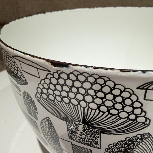 Finel Arabia Tatti Mushroom Bowl Enamelware Kaj Franck Esteri Tomula For Sale In San Diego - Image 6 of 10