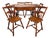 Vintage Brutalist Colonial Maple Dining Set, Table and 6 Chairs For Sale