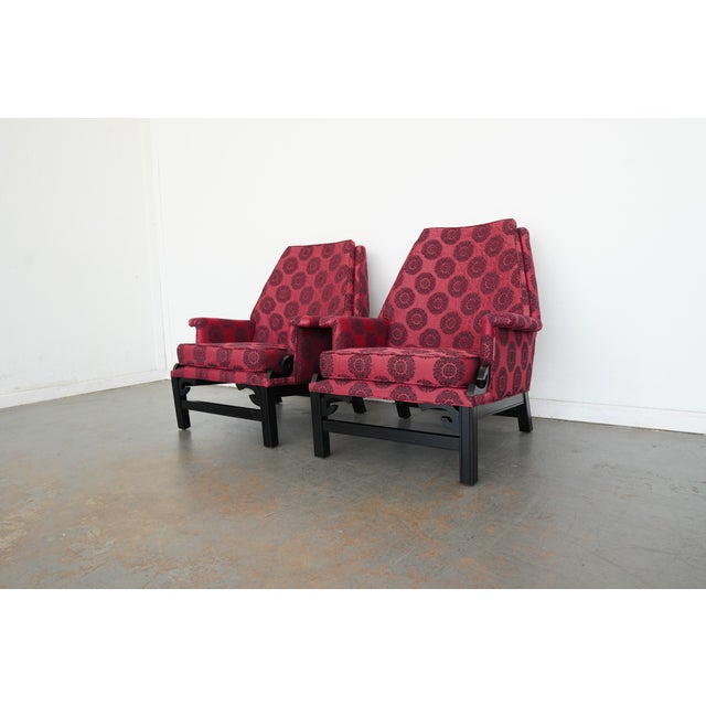 1960s Vintage Harris of California James Mont Style Club Chairs (Set of 2) For Sale - Image 5 of 17