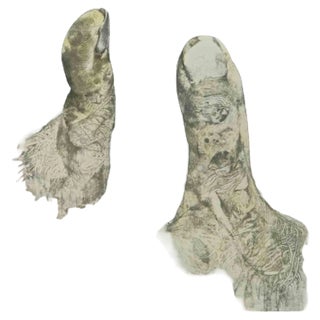 After Renzo Vespignani, Profiles and Fingers, Phototype Print, 1960s For Sale