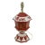 Rust Red Hexagon Tole Urn Lamp，retro Table Lamp For Sale