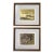 Pair of Framed Lionel Barrymore Gold-Etch Prints “Nantucket” & “Shoreside Farm” For Sale