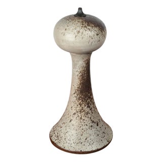 Mid-Century Modern Danish Studio Pottery Oil Lamp from Aage Würtz, 1960s For Sale