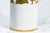 Nice Cylinder Antique Neoclassical Porcelain Gold White Vase Gerold Porzellan Bavaria West Germany For Sale - Image 4 of 13
