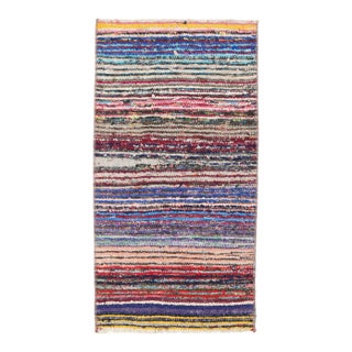 Striped Vintage Mini Kilim Rug - 1`8″ X 3`3″ For Sale