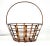 Bronze Distressed Bronze Copper Style Metal Basket For Sale - Image 8 of 10
