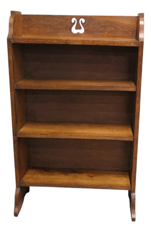 Arts & Crafts Bookcase with Carved Gallery, 1920