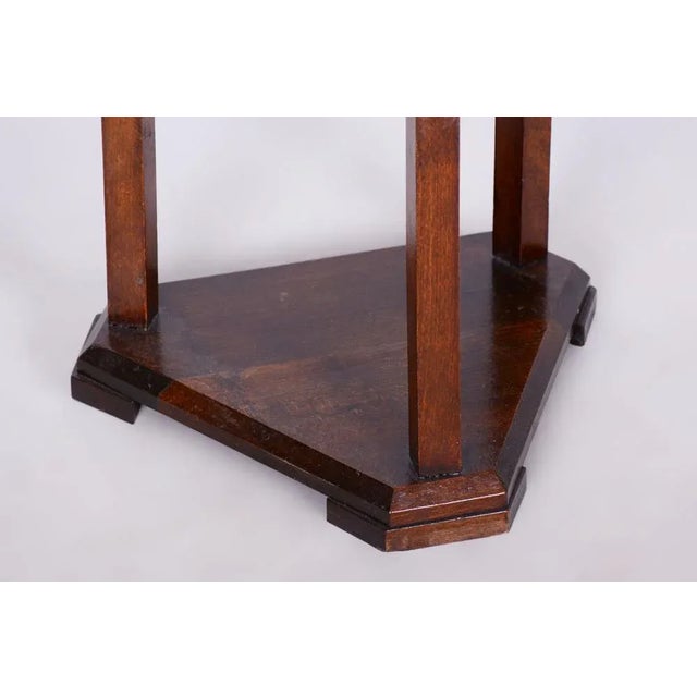 Art Deco Pedestal in Oak, 1920s For Sale - Image 4 of 8