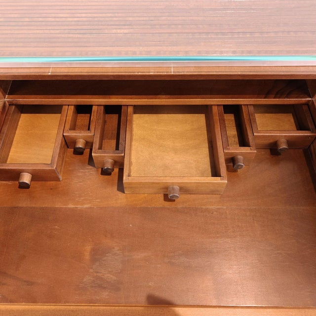 Brown Model 804 Desk by Gianfranco Frattini for Bernini, 1960s For Sale - Image 8 of 18