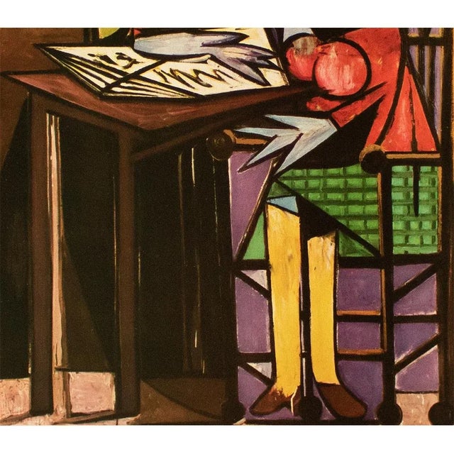 Pablo Picasso 1954 After Pablo Picasso "Seated Woman Reading", First Limited Edition Offset Lithograph For Sale - Image 4 of 13