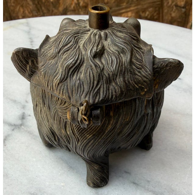 Late 19th Century Victorian Gothic Revival Bronze Devil Inkwell & Match Striker Description An exceptional late 19th-...