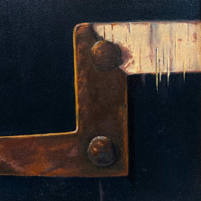 A Large Trompe l'Oeil Still Life With Violin, Oil on Board After William Harnett For Sale - Image 6 of 9