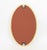 Metal Modern Brass Framed Oval Mirror For Sale - Image 7 of 7