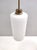 Vintage Pendant Light in Opaline Glass, Teak & Brass, Italy, 1960s For Sale - Image 4 of 10