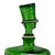 Green Glass Comical Car Decorative Bottle with Man in Hat as Top from Empoli, Italy, 1960s For Sale - Image 4 of 11