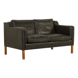 Stouby Leather Sofa, Denmark, 1970s For Sale