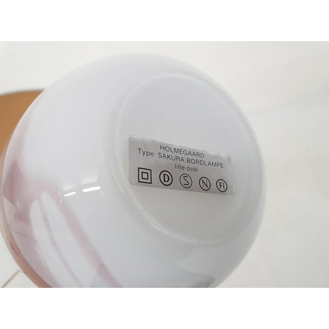 Sakura Glass Table Light by Michael Bang for Holmegaard, Denmark, 1980s For Sale - Image 11 of 14