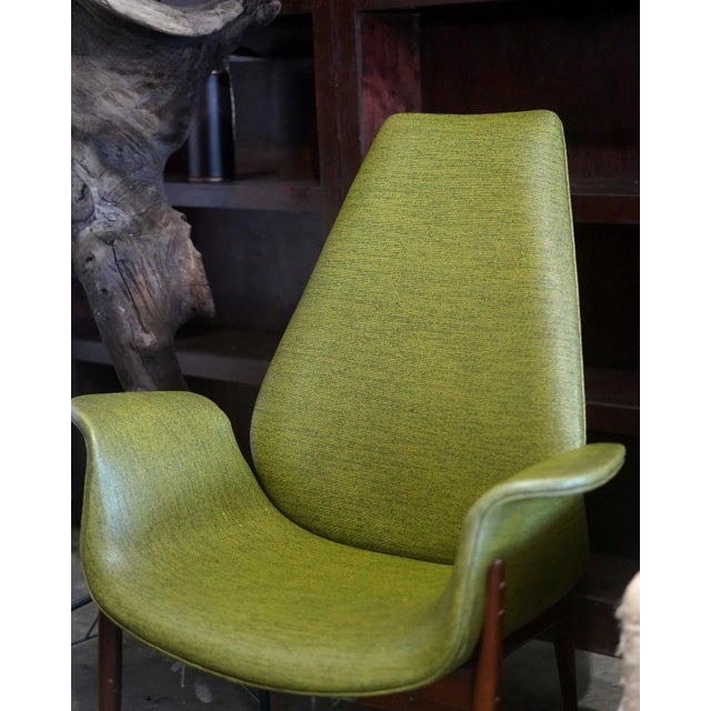 Mid-Century Modern Vintage Adrian Pearsall for Craft Associates Sculptural Green Vinyl Lounge Chair | Mid-Century Modern For Sale - Image 3 of 10