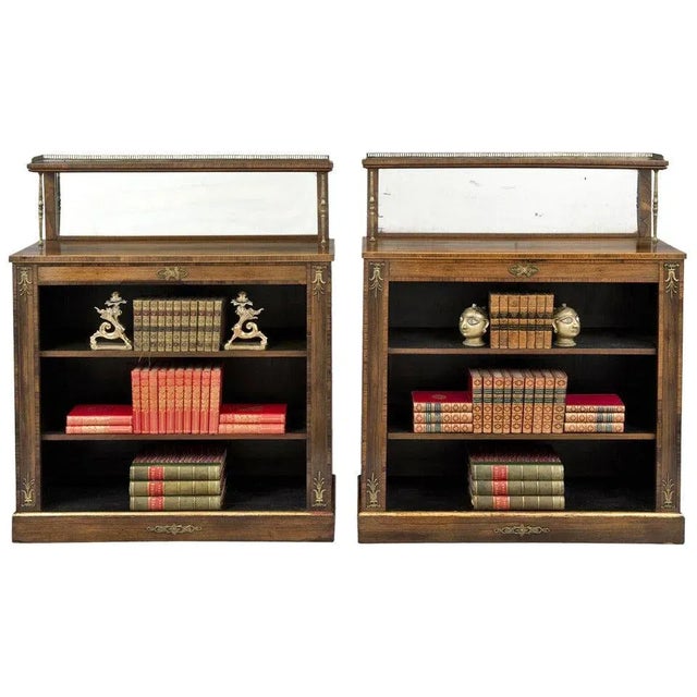 English Regency Period Rosewood Bookcases, circa 1820 - a Pair For Sale - Image 11 of 11