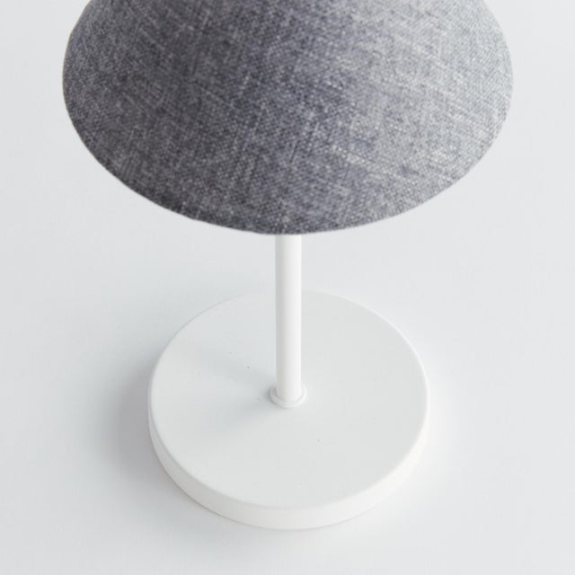 Alluna Cordless Led Lamp 10" - Gray Linen Shade/White Base For Sale In Chicago - Image 6 of 11