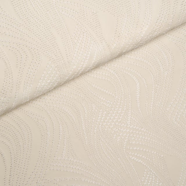 2020s Sample - Schumacher Quilted Waves Wallcovering Wallcovering In Dune For Sale - Image 5 of 6