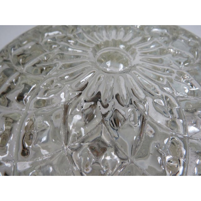 1970s Mid-Century Sculptural Pressed Glass Ceiling Lamp, 1970s For Sale - Image 5 of 13