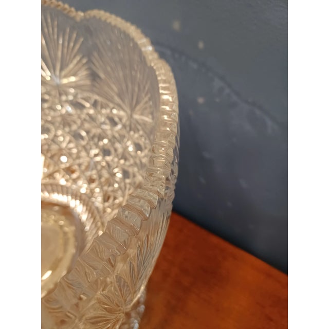 Vintage Punch Bowl and Stand With Twelve Glasses and Ladle For Sale - Image 11 of 12