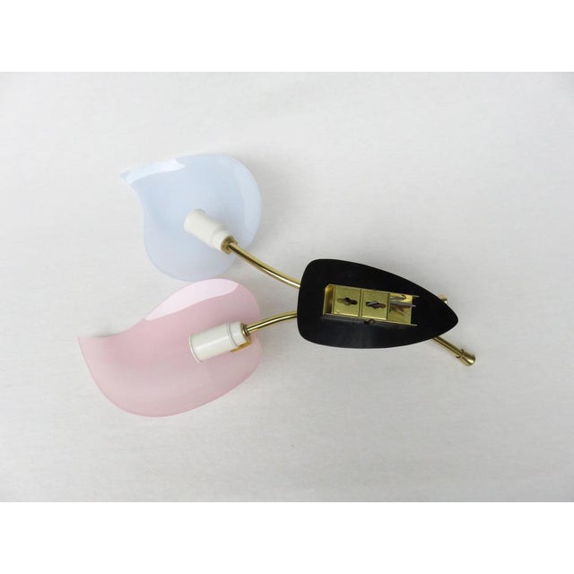 Floral Wall Lights in Acrylic Glass & Brass from Geru Lights, 1950s, Set of 2 For Sale - Image 18 of 18