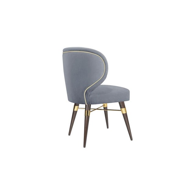 Blue Louis Dining Chairs by Ottiu, Set of 4 For Sale - Image 8 of 16