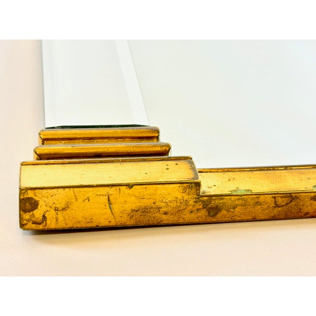 Gold Vintage Neoclassical Style Brass Mirror from Deknudt, Belgium, 1970s For Sale - Image 8 of 17